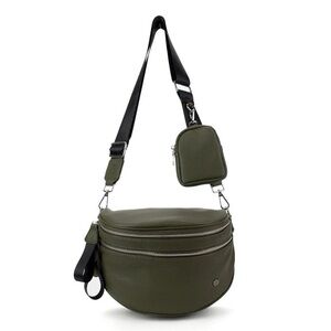 Stylish Brown Crossbody Bag with Pouch